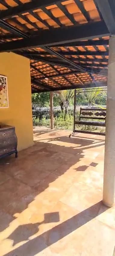 Varanda coberta de telha — Casa Bambu, Sítio Bambu Rede