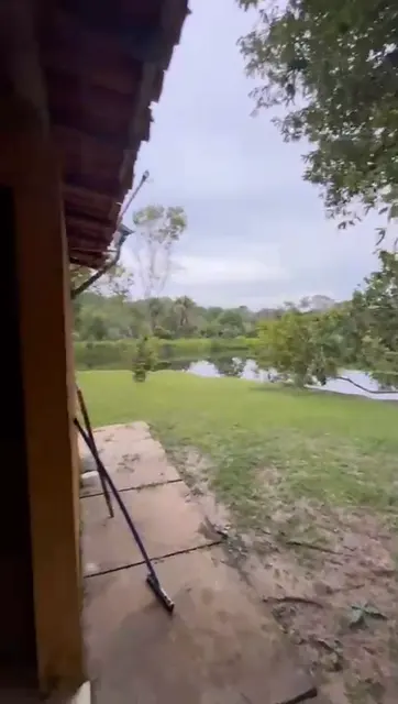 Vista da varanda para o açude — Casa Jibóia, Sítio Bambu Rede