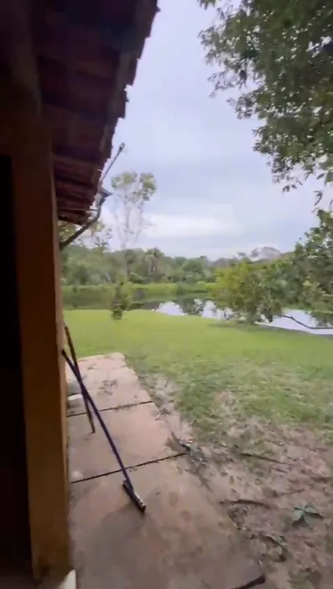Vista da varanda para o açude — Casa Jibóia, Sítio Bambu Rede