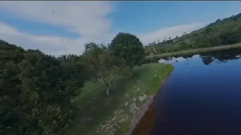 O riacho visto de cima — Casa Jibóia, Sítio Bambu Rede