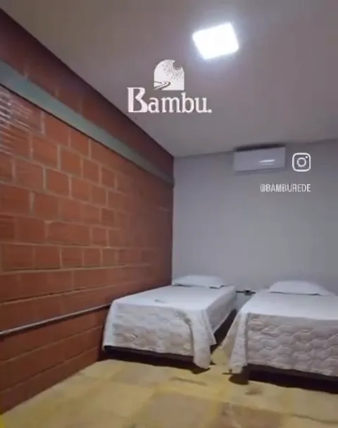 Quarto com duas camas — Casa Mangueira, Sítio Bambu Rede