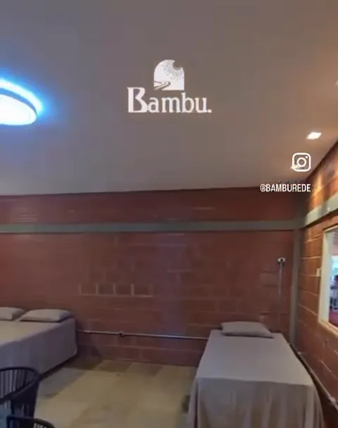 Quarto com duas camas de solteiro — Casa Mangueira, Sítio Bambu Rede
