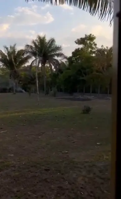 Fim de tarde sobre o campo — Chalé Luar, Sítio Bambu Rede